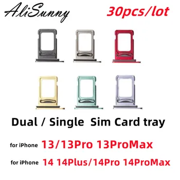 AliSunny, 30 бр., слот за SIM-карти, държач за iPhone 14 13, Резервни части за един двоен адаптер