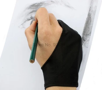 DHL 200 бр./лот Ръкавица за рисуване с два пръста на художника за графичен рисуване