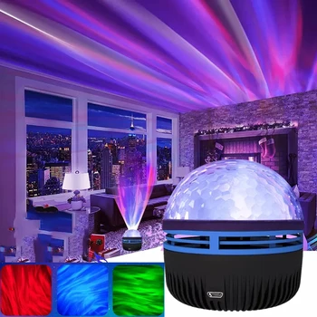Led Проектор Star Galaxy Light Цветни Въртящи Магически Топка лека нощ За Спалня Атмосферни Лампа Бар KTV DJ Disco Party Light