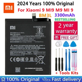 Въведете mi 100% Оригинални Сменяеми батерии За Xiaomi 9 MI9 M9 MI 9 Xiaomi9 BM3L Истински Телефон 3300 mah Взаимозаменяеми Батерия