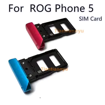 Детайли за ремонт на СИМ-карти за ASUS ROG Phone 5 ROG5 ZS673KS Резервни части за тавата за sim-карти, гнездото и притежателя на гнездото за sim карта