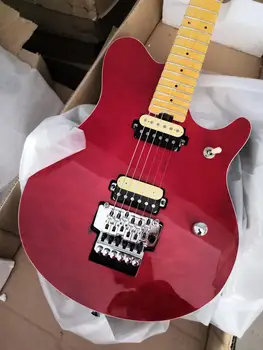 Електрическа китара Custom Shop Musicman Тъмно-червена, синя, кафява благородна 6-струнен китара, с реални снимки китари Безплатна доставка