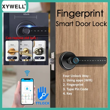 Интелигентна система за заключване на вратите, електронен парола от пръстови отпечатъци, интелигентна система за заключване на вратите, отпечатък на палеца, а приложение за управление на Bluetooth, умен заключване