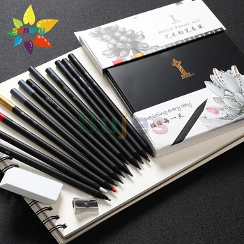 Комплект моливи Chunghwa Art молив set Живопис combination молив желязо box 14 БР Детски професионални пособия за рисуване с цветни моливи Skech