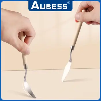 Комплект ножове Нож с гъвкави остриета 1 комплект художествени материали Нож за рисуване от неръждаема стомана, който лесно ръжда и деформирана, стъргало
