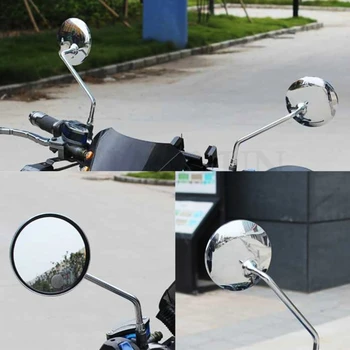 Огледало за обратно виждане с дълъг маркуч, регулируема широко огледало за мотоциклет