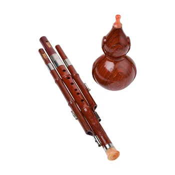 Професионална традиционна флейта Hulusi с тиква: клавиш B, китайски дървен духов инструмент, бутылочная тиква