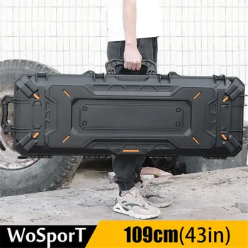 Тактическа защитна кутия Калъф за инструменти Водоустойчив Голям портативен пистолет за еърсофт оръжия за лов на голф Твърд калъф за съхранение на камера за лък