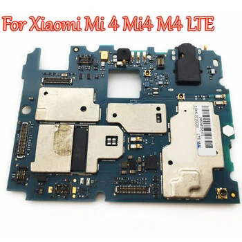 Тествана е пълна работа Оригиналната дънна платка за отключване на Xiaomi Mi 4 Mi4 M4 Версия на LTE 4G Логическа такса Глобална firmware