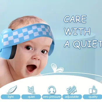1 БР., Детски слушалки със защита от шум, Еластична каишка, Защитни антифони за защита на слуха, Детски Слушалките с шумопотискане За сън на бебето