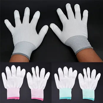 1 Чифт Антистатических Ръкавици Антистатични ESD Електронни Работни Ръкавици, С антиоксидантна полиуретанова боя С Покритие За пръстите на PC против хлъзгане За Защита на Пръстите