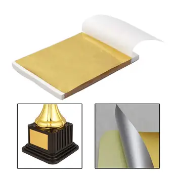 100x Златни Опаковки за Бонбони От Алуминиево Фолио Златни Листове за Подаръци Подарък Кошница
