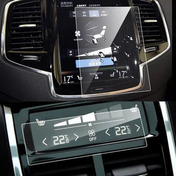 2 бр. за Volvo XC40 XC60 XC90 V90 V60 2016-2021 Автомобилен GPS Навигационен Екран Филм + Задни Климатичен Климатик Закалена Филм