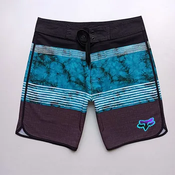 2023 Мъжки маркови къси панталони с 4-лентова еластичност, водоустойчивост плажни панталони-бермуди, бързо съхнещи плажни шорти за сърф