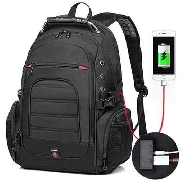 2023 Нов 15,6-инчов раница за лаптоп, Мултифункционално, USB-порт за зареждане, водоустойчива раница за улицата, пътна чанта с обем 40 л, училищна чанта
