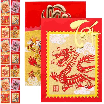 2024 Година На Дракона Червен Пакет Новият Китайски Плик С Дизайн На Джоба За Пари Декор