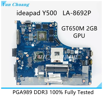 90001156 QIQY6 LA-8692P дънна Платка за лаптоп Lenovo ideapad Y500 дънна Платка HM76 DDR3 GT650M 2G Видеокарта 100% тестова работа