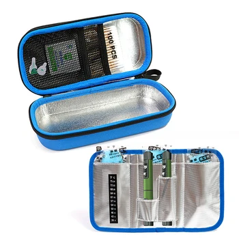 EVA Чанта за инсулин, Защитна чанта за съхранение на медицински инсулин, хладилник за пътуване, джоб пакети, кутия за замразяване на лекарства за хора с диабет
