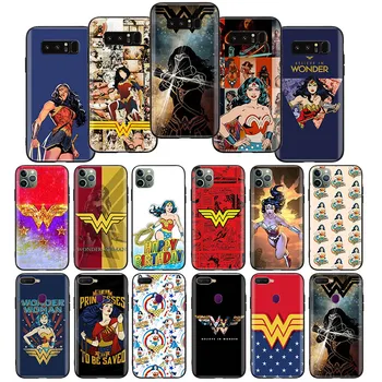 G-5 Wonder Woman Черен Мек Силиконов Калъф за Xiaomi Redmi 10В 10A Note 10 Mi 10T 10S Poco M3 Pro C40 Max 5G