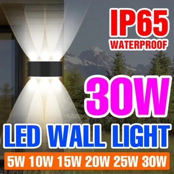 Led монтиран на стената лампа, IP65, водоустойчив външен стенен монтаж лампа, нощни лека нощ за спалня в помещението, за декориране на дневна, стълби, коридор