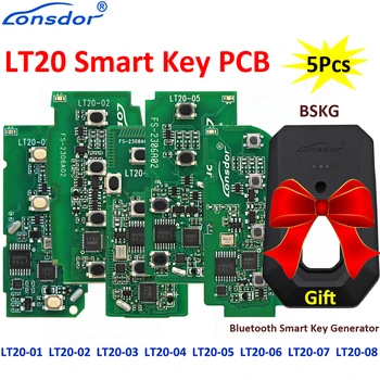 Lonsdor LT20-01/02/03/04/05/07/08 8A + 4D Печатна Платка интелигентни ключ с Регулируема Честота на Toyota с Генератор на смарт ключове BSKG Bluetooth