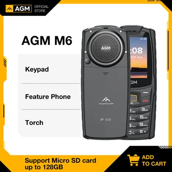 M6 AGM 4G Отключени Телефон IP68 С Кнопочной Клавиатура Телефон 2500 ма Здрав Телефон С Функция Dual SIM-карта Телефон Celular За възрастните хора