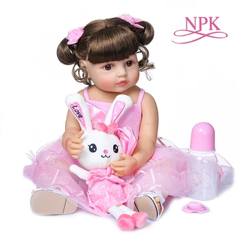 NPK55CM Полнотелый силикон чудесна детска мека кукла реал touch bebe възстановената миличка реал touch bebe кукла