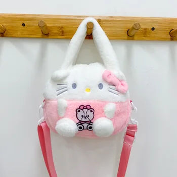 Sanrio Портмоне и чанта Hello Kitty Чанта през Рамо за Жени Melody Kuromi Чантата си Аниме Плюшени Подаръци за Момичета Седалките Pochacco