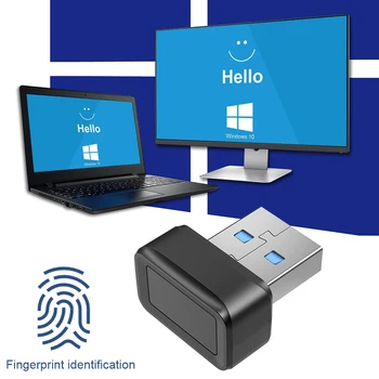 USB-четец на пръстови отпечатъци ШАРО U2F Спиди Matching Security Key Windows Здравей Anti-Spoofing Мини Четец на пръстови отпечатъци 360 ° Touch