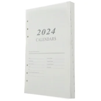 Английски планер 2024 година Захранване 2023 Календарни откъснат лист за месечен ежедневника формат А5 нова хартия за попълване