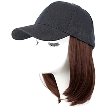Бейзболна шапка 2-в-1 с перука, изкуствена шапка за жени, летни аксесоари, шапка-перука