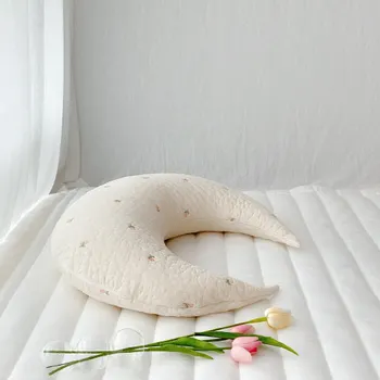 Възглавница за новородени от пяна с памет ефект, бродирани Лунна възглавница за деца, детски легла, декоративни кошче