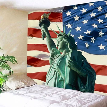 Гоблен В Ивицата Звездата на САЩ Американски Флаг Стенен Килим В Стая в Общежитието на Гоблени е Изкуство за Декорация на Дома Аксесоари