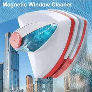 Двустранен магнитен чистачка за прозорци, автоматични чистачки за източване на водата, четка за почистване на очила, инструменти за почистване на домакински