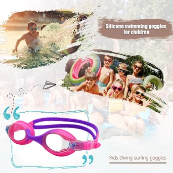 Детски очила за плуване, фарове за очила за плуване на открито, херметически затворени Удобни аксесоари за басейна за деца от 3-14 години