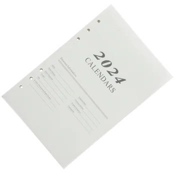 Дневник за академични занимания с отрывными листове, Тетрадка за бележки в 2024 година, планиране на графици, английски Бележник (a5)