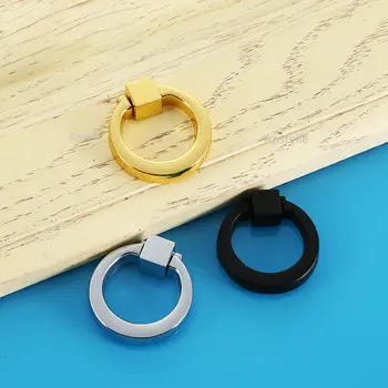 Златен / сребърен / черен пръстен, выдвижное пръстен за чекмедже на гардероба, Дръжка за обувки шкаф, Дръжка от с сплав