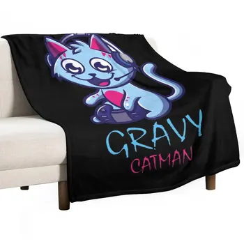 Игра каре Сос cat Man gravycatman, Луксозно фланелевое одеяло, покривка за дивана декоративни