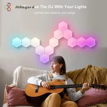 Интелигентни светлинни панели, Многоцветен лека нощ с дистанционно управление на Hristo, Wi-Fi, Нова led лампа Rgbic, Led лампа Rgbic, Горещ
