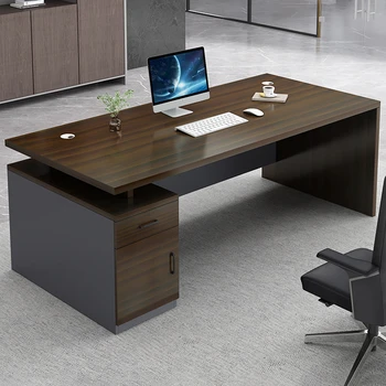 Комбинация от офис маса и стол от висок клас, прост, модерен маса за шеф, Компютърно бюро за офис конференции, Маса за домашен персонал, работна маса