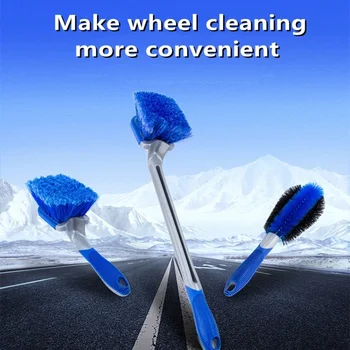 Многофункционална четка за почистване на автомобилни гуми, четки за главината на джантата на колелото, Автомивка, препарат за почистване на повърхността на каросерията на автомобила, препарат за почистване на джанти.