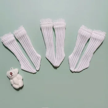 Нова 1 чифт Дрехи за кукли Blyth, дантелени чорапогащи до коляното за blyth Barbies, Аксесоари за куклено чорапи Azone Pullip