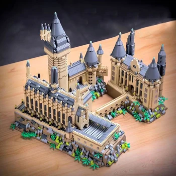 Нова серия креативни средновековни магически замъци Micro Bricks City, модел училищната архитектура, строителни блокове, подаръци, играчки за деца и възрастни