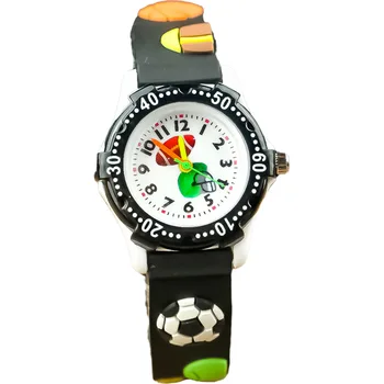Нови 3D силиконови детски футболни часовници за момчета, марка, клас лукс, детски черни часовници за момичета, студентски часовници Femmes Relojes
