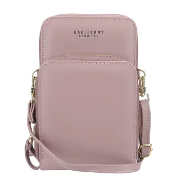 Нови дамски чанти, портмонета от мека кожа, в чантата за мобилен телефон със сензорен екран, чанта през рамо, женствена чанта през рамо, евтина дамска чанта
