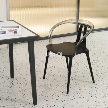 Пластмасови дизайнерски трапезни столове за офис, хол, промишлени многоцветни трапезни столове, ергономична проста мебели Silla Comedor