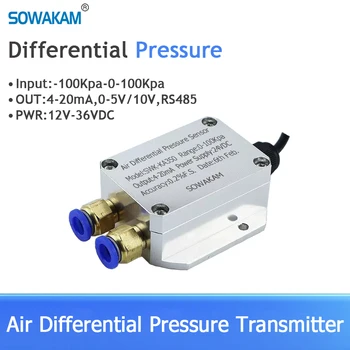 Сензор за Диференциално Налягане на въздуха 4-20 ma 0-5V 10V Изход Газов Сензор Отрицателно Налягане, RS485 Бързо Сменяем Газов Сензор