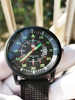 Часовници 1963 г., пилотът, светлинен мултифункционален дисплей, Стръмни Военни ръчни часовници, Ретро Лятна авиацията, Мъжки часовник ВВС